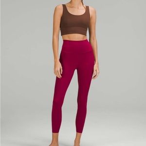 NWT Lululemon Align Pant 25” Pockets Pomegranate